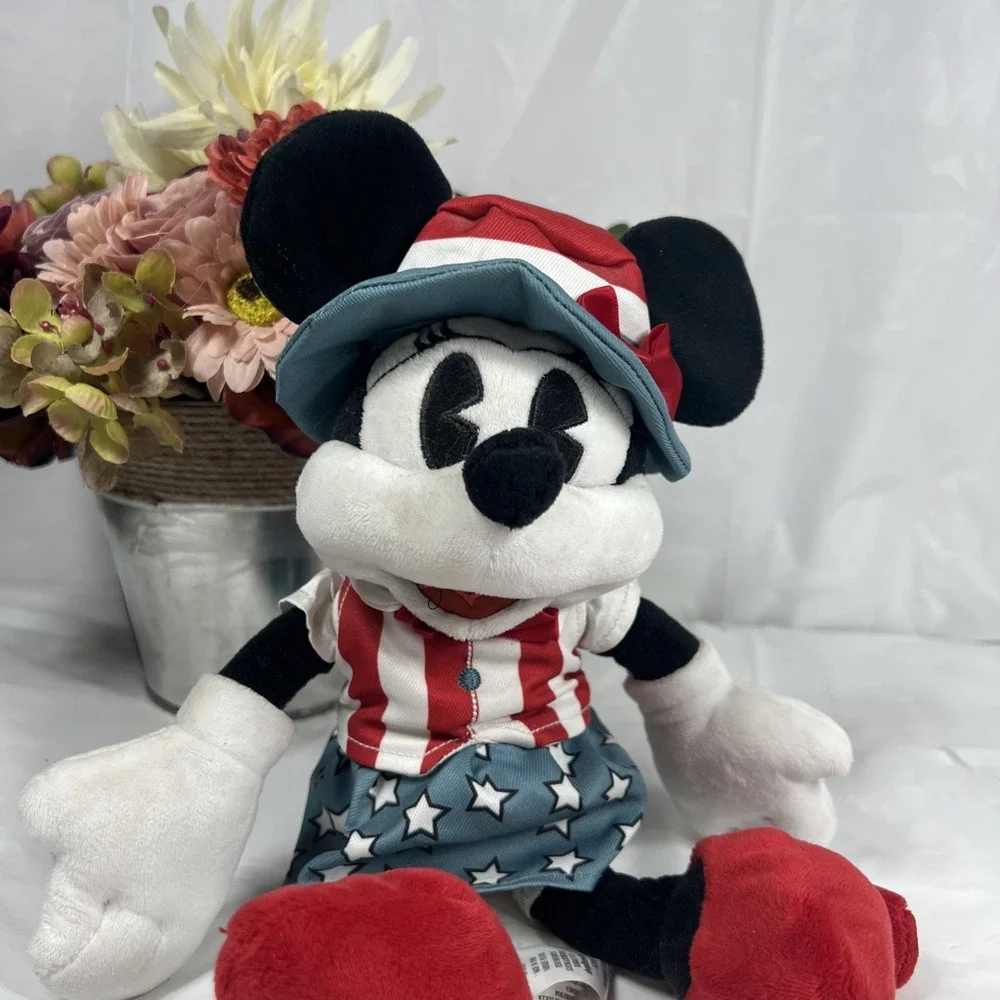 Disney Parks Minnie‎ Mouse Americana USA Patriotic Plush 13